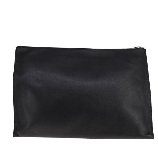 Prada Vintage Pouch Leather, BLACK, LEATHER, Clutche & pouche