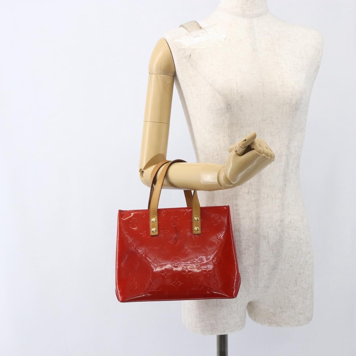 Louis Vuitton Reade Handbag Monogram Vernis, Red, Patent Leather, Handbag