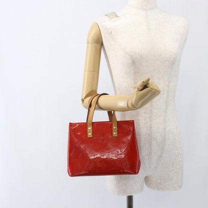Louis Vuitton Reade Handbag Monogram Vernis, Red, Patent Leather, Handbag