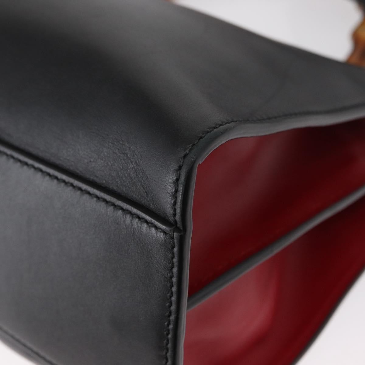 Gucci Nymphaea Top Handle Bag Leather, BLACK, LEATHER, Handbag