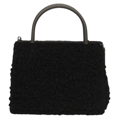 Salvatore Ferragamo Gancini handbag Wool, BLACK, WOOL, Handbag