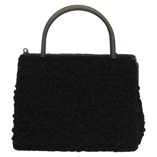 Salvatore Ferragamo Gancini handbag Wool, BLACK, WOOL, Handbag