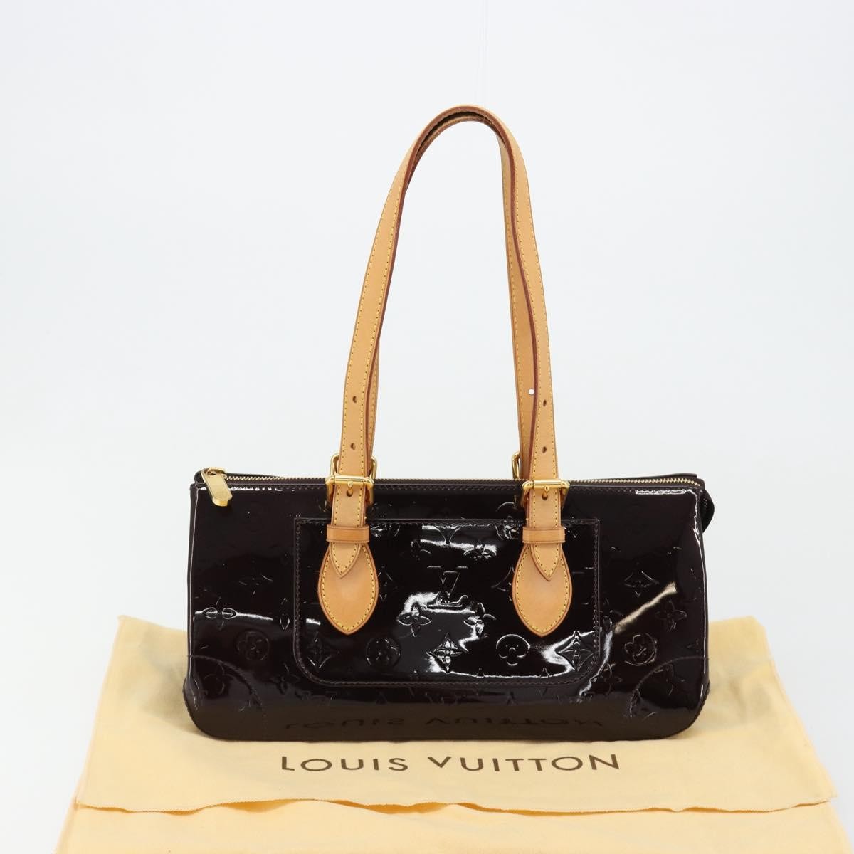 Louis Vuitton Rosewood Avenue Handbag Monogram Vernis, Purple, Patent Leather, Handbag