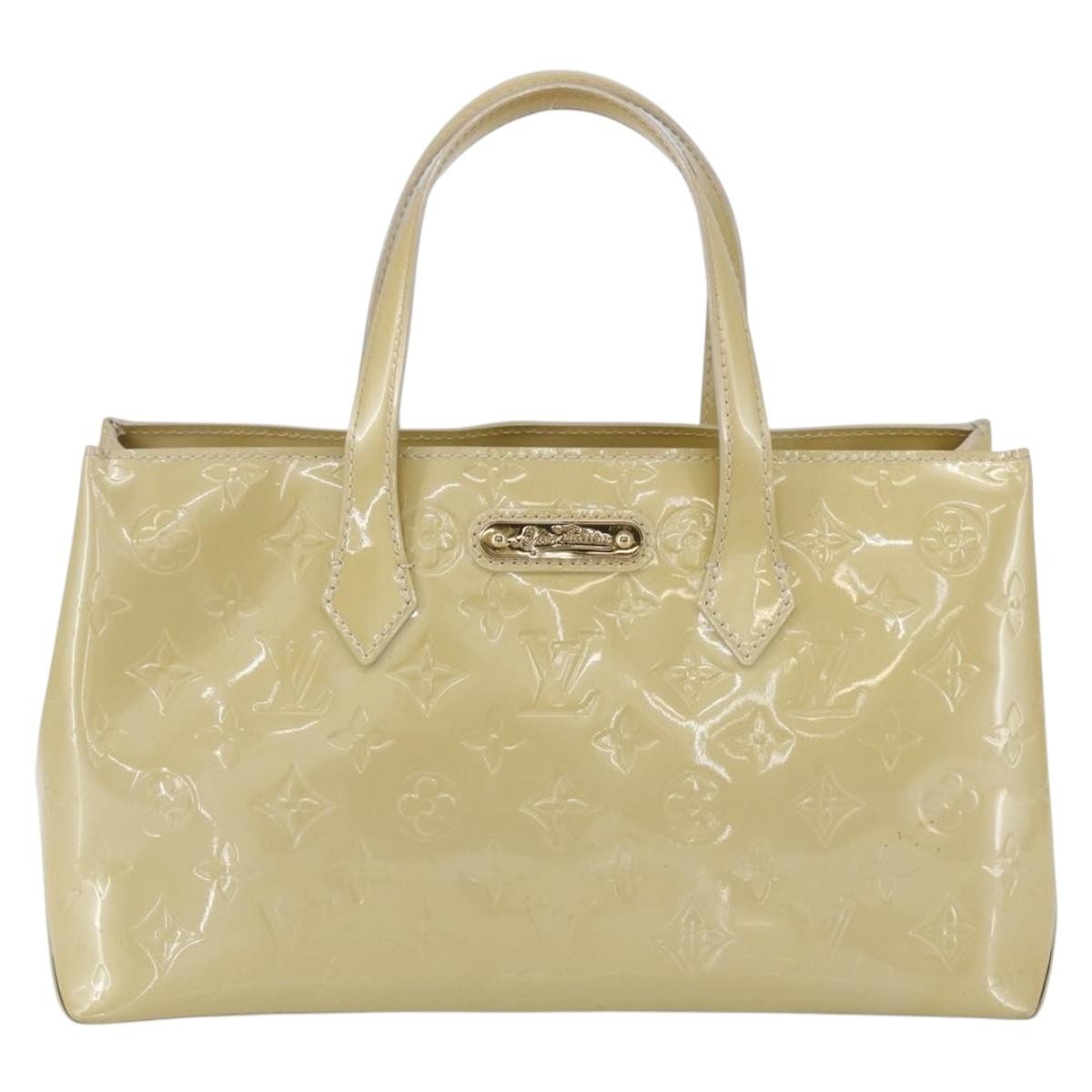 Louis Vuitton Wilshire Handbag Monogram Vernis, BEIGE, PATENT_LEATHER, Handbag