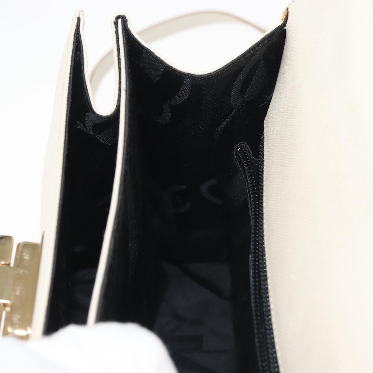 Salvatore Ferragamo Gancini Convertible Top Handle Bag Leather, WHITE, LEATHER, Handbag