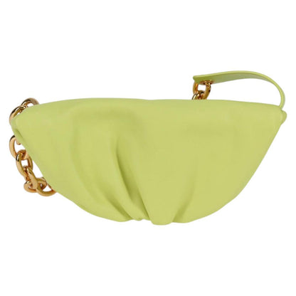 Bottega Veneta The Chain Pouch Leather, YELLOW, LEATHER, Clutche & pouche