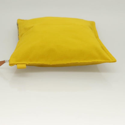 Hermes Bora Bora Pouch Toile, YELLOW, CANVAS, Clutche & pouche