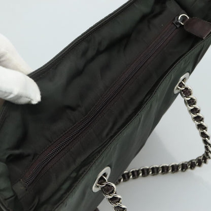 Prada Vintage Chain Tote Tessuto, KHAKI, NYLON, Tote bag