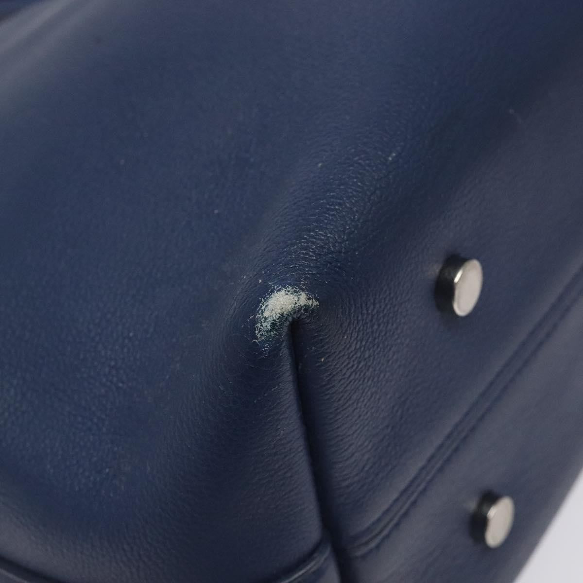 Christian Dior Blossom Handbag Leather, BLUE, LEATHER, Tote bag