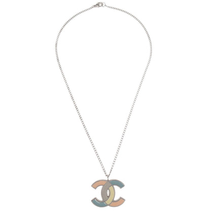 Chanel CC Pendant Necklace Metal, SILVER, SILVER_PLATED, Necklace