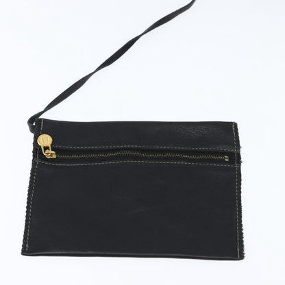 Fendi Logo Flap Drawstring Backpack Leather, BLACK, LEATHER, Backpack