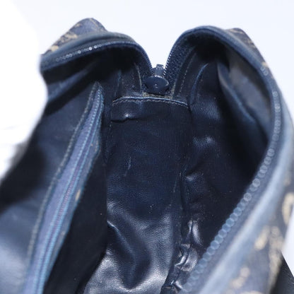 Celine C Sulky Shoulder bag Canvas and Leather, NAVY, CANVAS, Shoulder bag