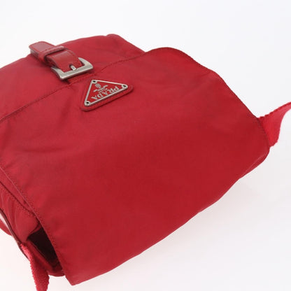 Prada Buckle Messenger Bag Tessuto, RED, NYLON, Shoulder bag