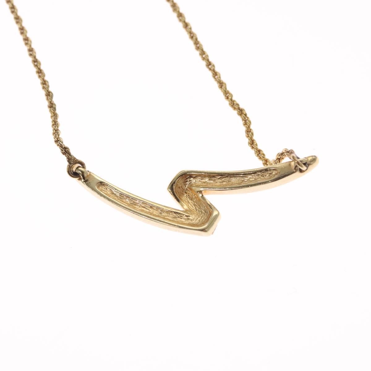 Christian Dior CD Pendant Necklace Gold-plated, GOLD, METAL, Necklace