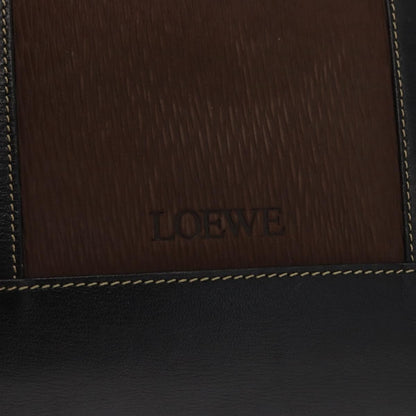 Loewe Velazquez Tote bag suede and leather, BROWN, SUEDE, Handbag