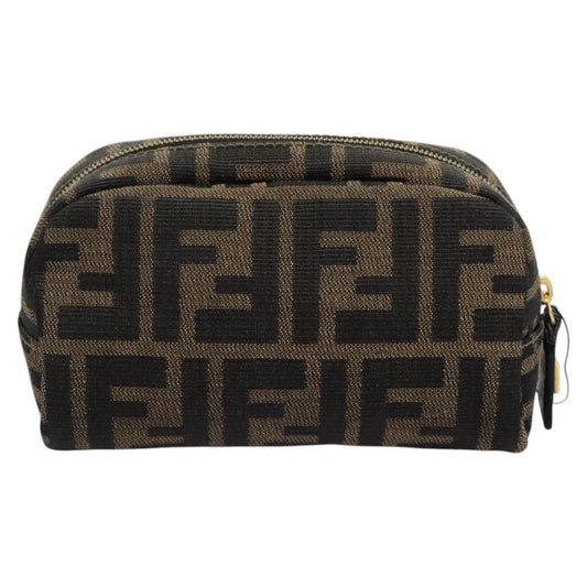 Fendi Vintage Toiletry Pouch Zucca Canvas, BROWN, CANVAS, Clutche & pouche