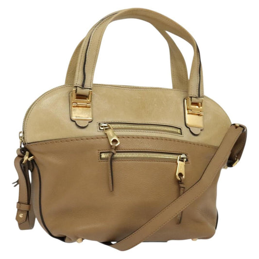 Chloe Angie Tote Leather, BROWN, LEATHER, Tote bag