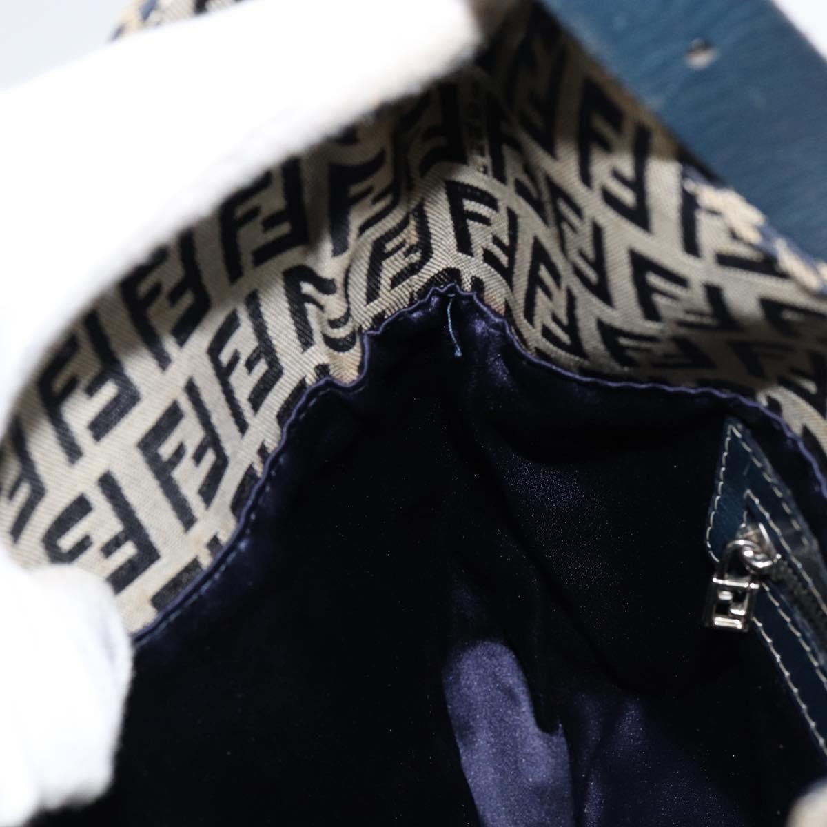 Fendi Vintage Hobo Zucchino Canvas, NAVY, CANVAS, Shoulder bag