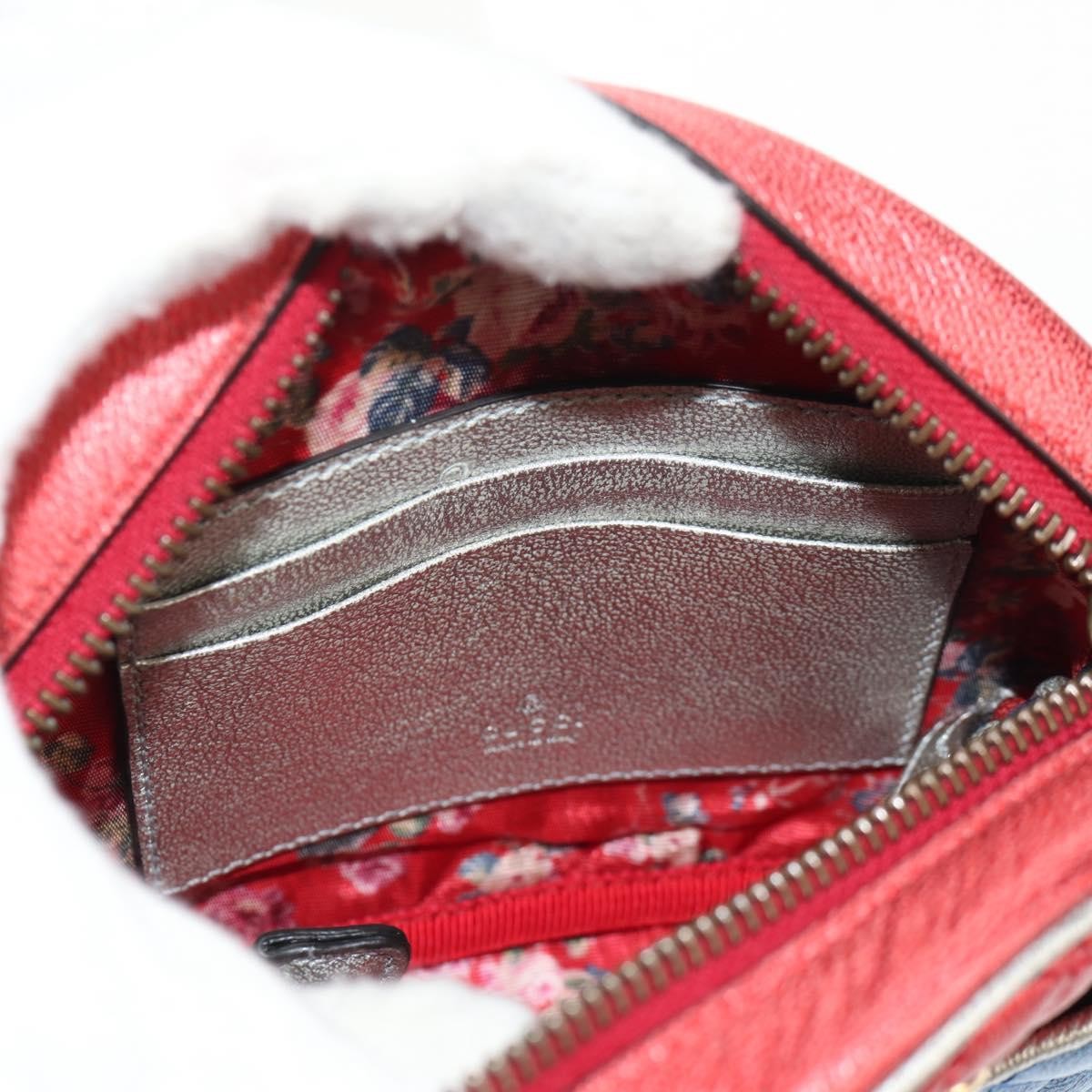 Gucci Trapuntata Camera Shoulder Bag Lambskin, BLUE, LEATHER, Shoulder bag