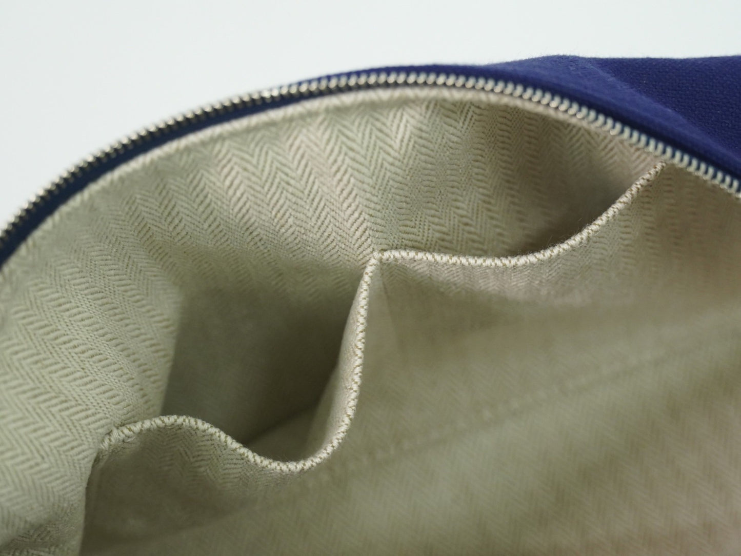 Hermes Bride à Brac Wool, NAVY, CANVAS, Handbag