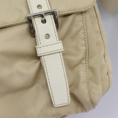 Prada Double Buckle Flap Messenger Bag Tessuto, BEIGE, NYLON, Shoulder bag
