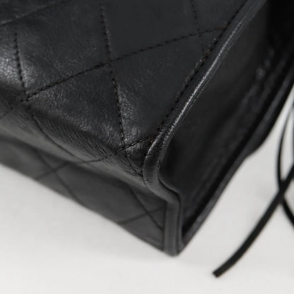 Chanel Vintage Tassel Flap Bag Leather, BLACK, LEATHER, Handbag