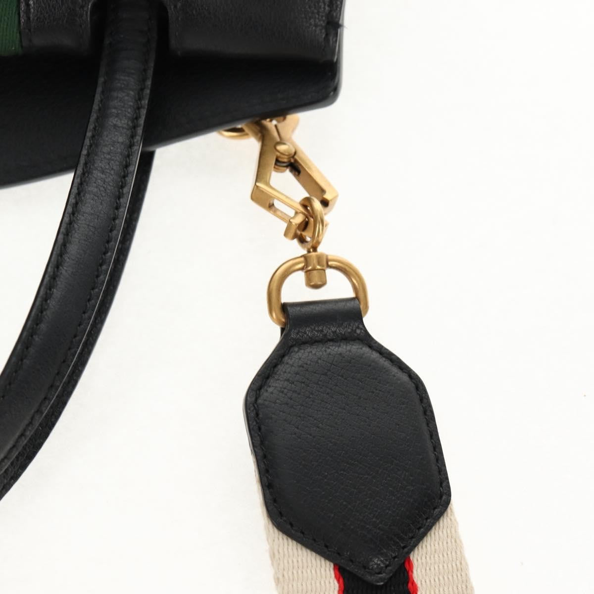 Gucci Totem Top Handle Bag Leather, BLACK, LEATHER, Handbag