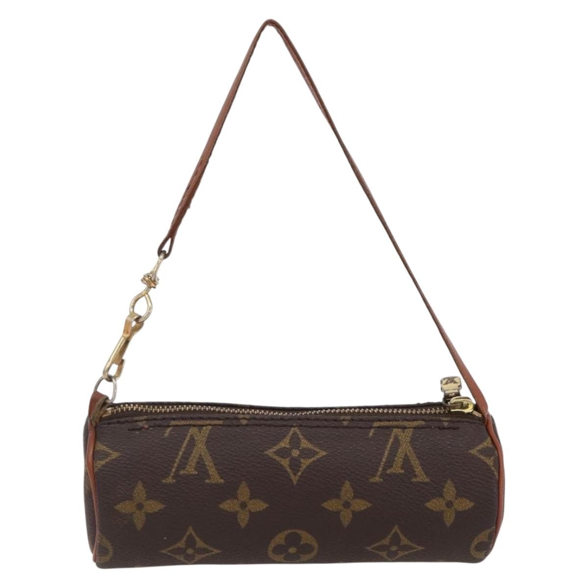 Louis Vuitton Papillon Handbag Monogram Canvas, BROWN, CANVAS, Clutche & pouche