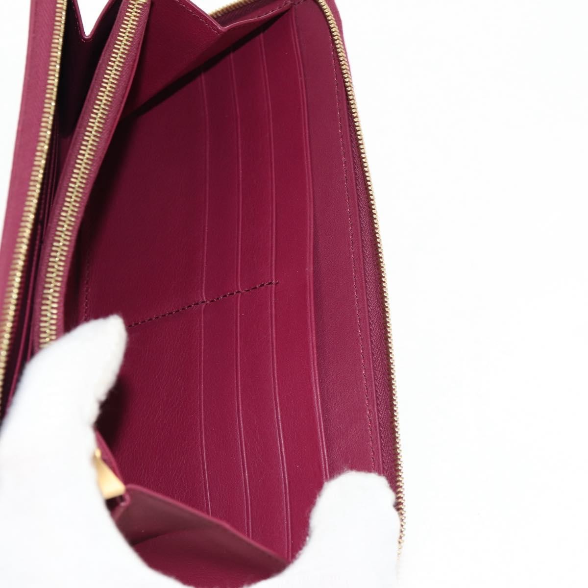 Celine Multifunction Flap Wallet Leather, BURGUNDY, LEATHER, Wallets