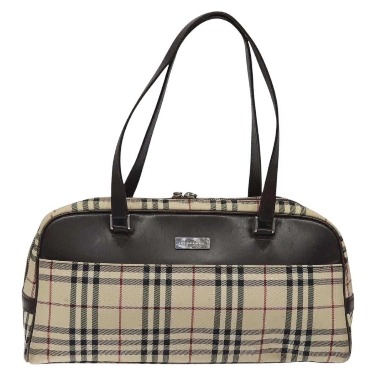 Burberry Nova Check Bowling Bag Canvas, BEIGE, NYLON, Bag