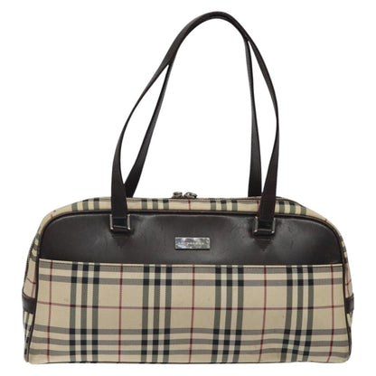 Burberry Nova Check Bowling Bag Canvas, BEIGE, NYLON, Bag
