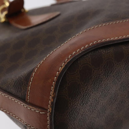 Celine Vintage Macadam Handbag Canvas, BROWN, CANVAS, Handbag