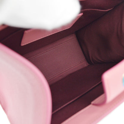 Bvlgari Logo Convertible Tote Leather, PINK, LEATHER, Tote bag