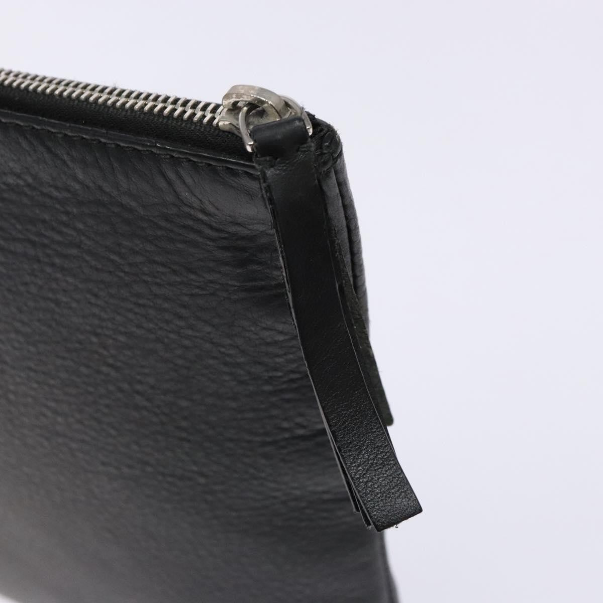 Balenciaga Everyday Logo Pouch Printed Leather, BLACK, LEATHER, Clutche & pouche