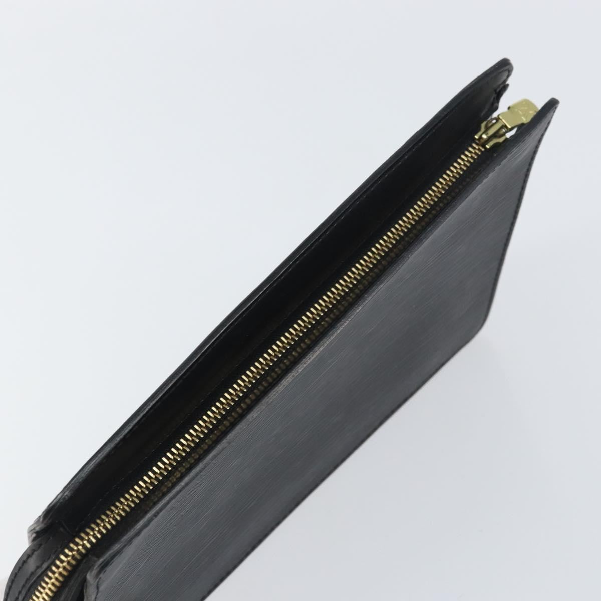 Louis Vuitton Pochette Homme Epi Leather, BLACK, LEATHER, Clutche & pouche