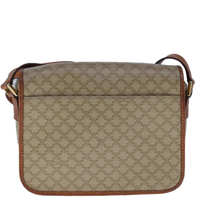 Celine Vintage Macadam Shoulder Bag Canvas, BEIGE, CANVAS, Shoulder bag