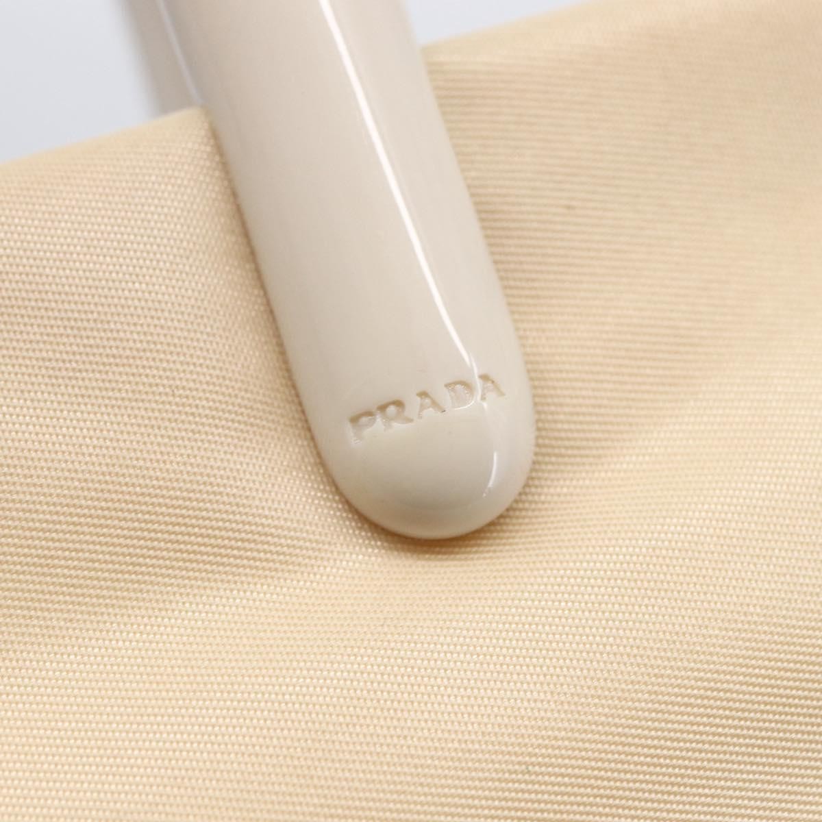 Prada Resin Handle Tote Tessuto, BEIGE, NYLON, Tote bag
