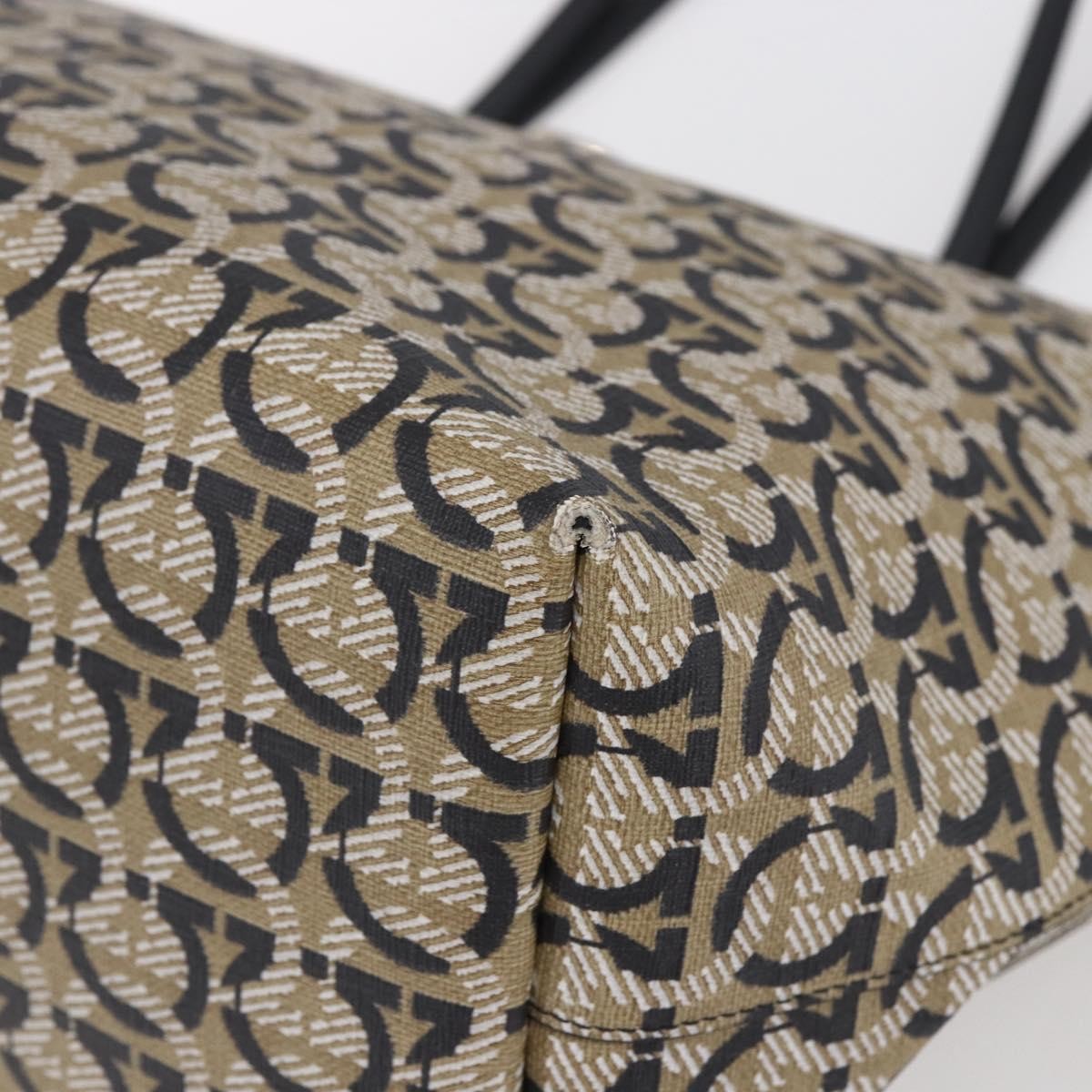 Salvatore Ferragamo Gancini Travel Tote Gancini Jacquard, NAVY, CANVAS, Tote bag