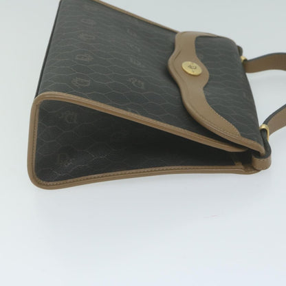 Christian Dior Vintage Honeycomb Handbag Canvas Leather, BLACK, CANVAS, Handbag