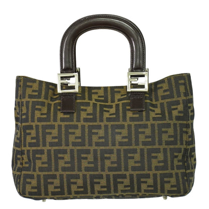 Fendi Zucca Tote bag FF motif, BROWN, CANVAS, Handbag