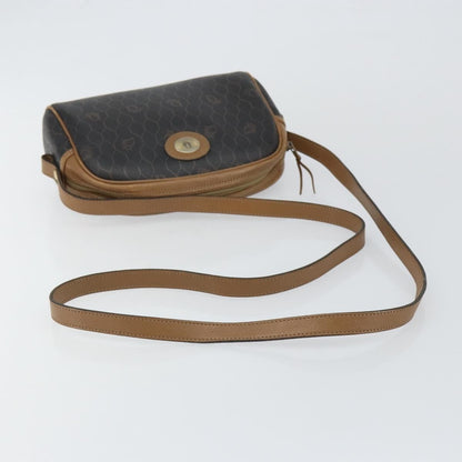 Christian Dior Vintage Honeycomb Shoulder Bag Canvas and Leather, BLACK, CANVAS, Shoulder bag