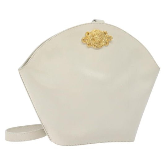 Salvatore Ferragamo Shoulder Bag Leather, WHITE, LEATHER, Shoulder bag