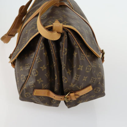 Louis Vuitton Saumur Handbag Monogram Canvas, BROWN, CANVAS, Shoulder bag