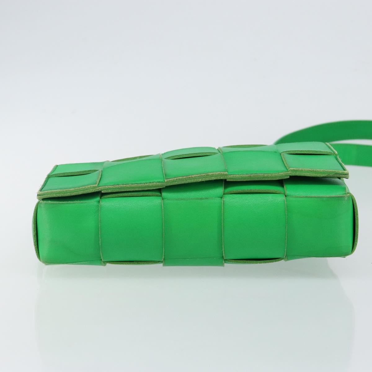 Bottega Veneta Cassette Crossbody Bag Maxi Intrecciato Leather, GREEN, LEATHER, Crossbody bag