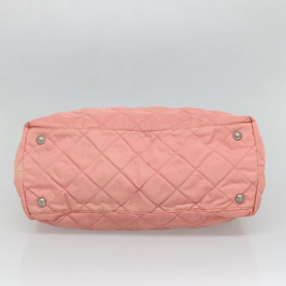 Prada Chain Zip Tote Quilted Tessuto, PINK, NYLON, Tote bag