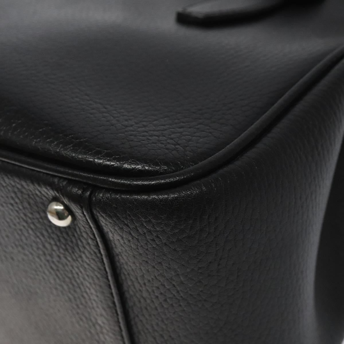 Burberry Vintage Handbag Leather, BLACK, LEATHER, Handbag