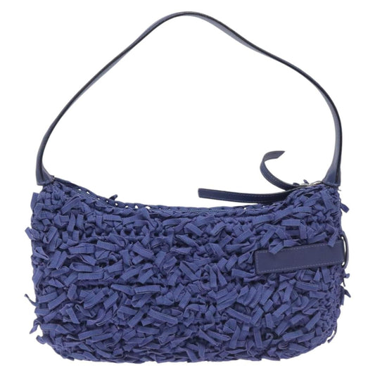 Salvatore Ferragamo Gancini Shoulder Bag Canvas, BLUE, CANVAS, Shoulder bag