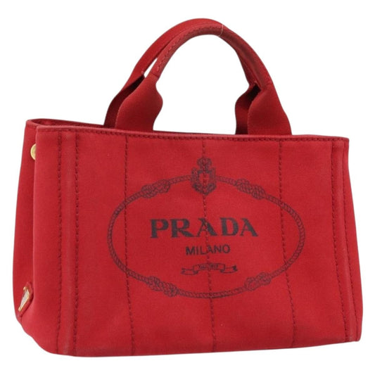 Prada Canapa Tote Canvas, Red, Canvas, Tote Bag