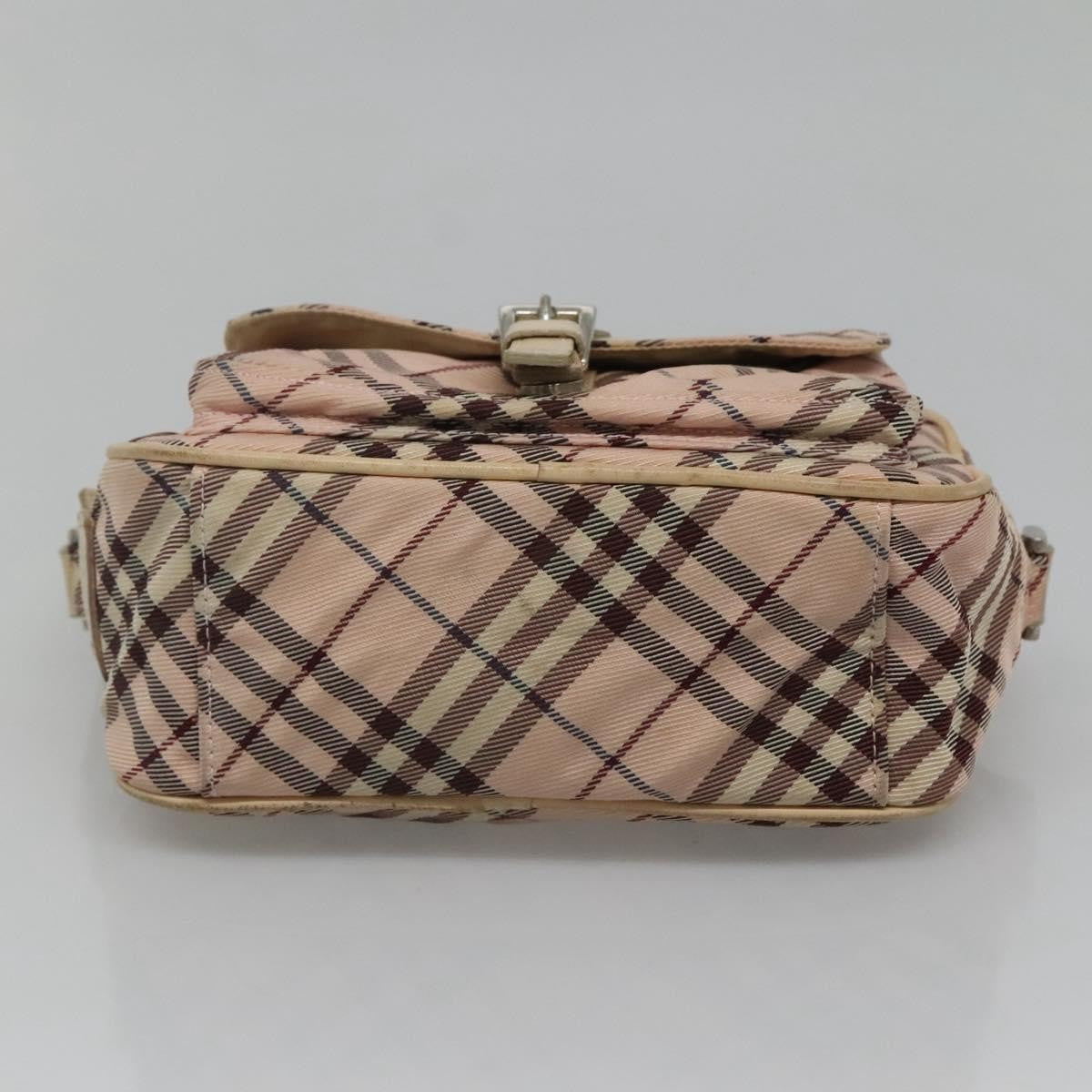 Burberry Nova Check Blue Label Nylon, PINK, NYLON, Shoulder bag