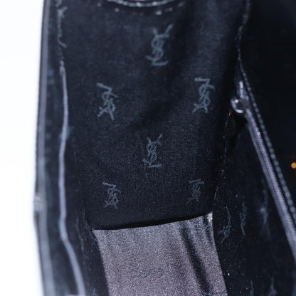 Saint Laurent Vintage Handbag Leather, BLACK, LEATHER, Handbag
